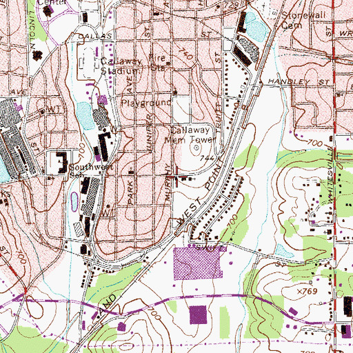 Topographic Map of Church of Christ, GA