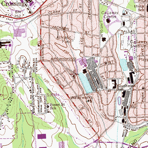 Topographic Map of Church of God, GA