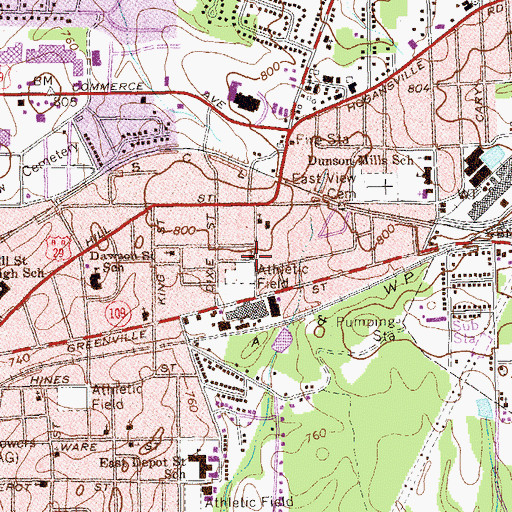 Topographic Map of Dixie Methodist Church, GA