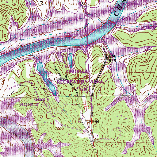 Topographic Map of Georgia Recreation Area, GA