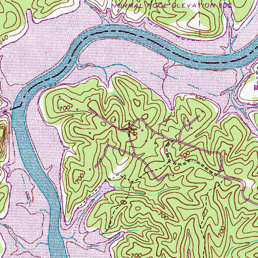 Topographic Map of Graysons Landing, GA