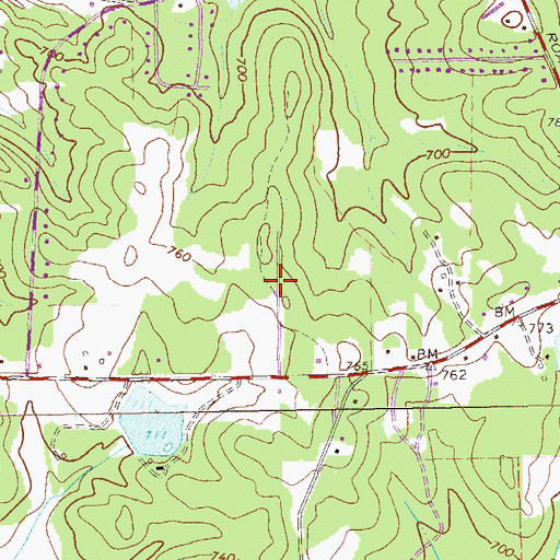 Topographic Map of Heritage Hills, GA
