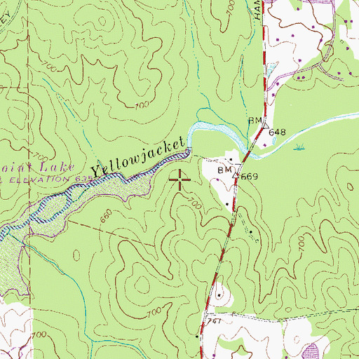 Topographic Map of Lakeview Meadows, GA