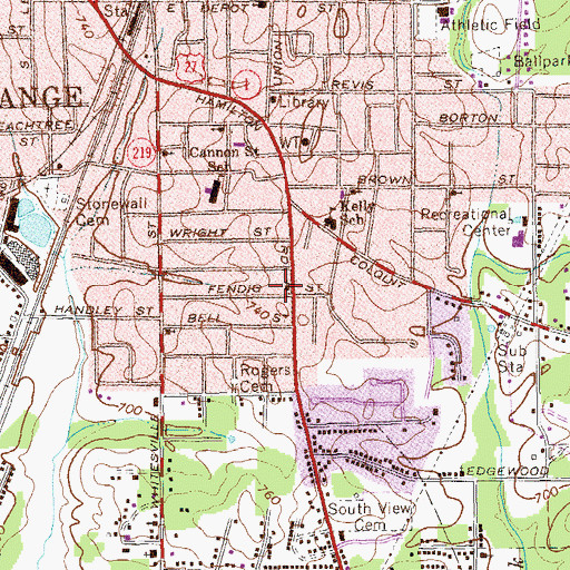 Topographic Map of Leete Hill Memorial Methodist Episcopal Church, GA