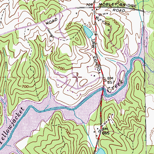Topographic Map of North Lakeside, GA