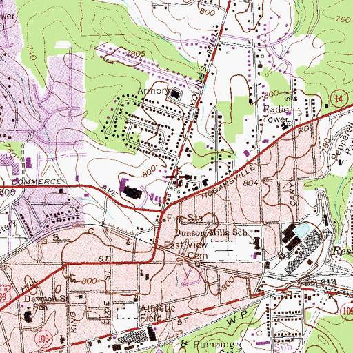 Topographic Map of Pentecostal Holiness Church, GA