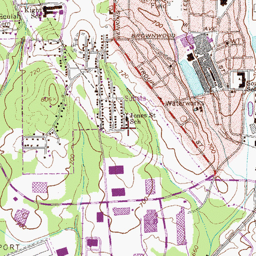 Topographic Map of Richardson Chapel Christian Methodist Episcopal Church, GA