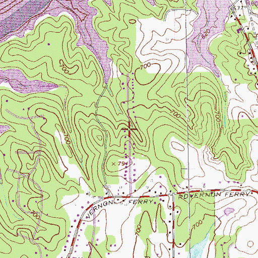 Topographic Map of Riverside, GA