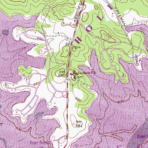 Topographic Map of Wehadkee Cemetery, GA