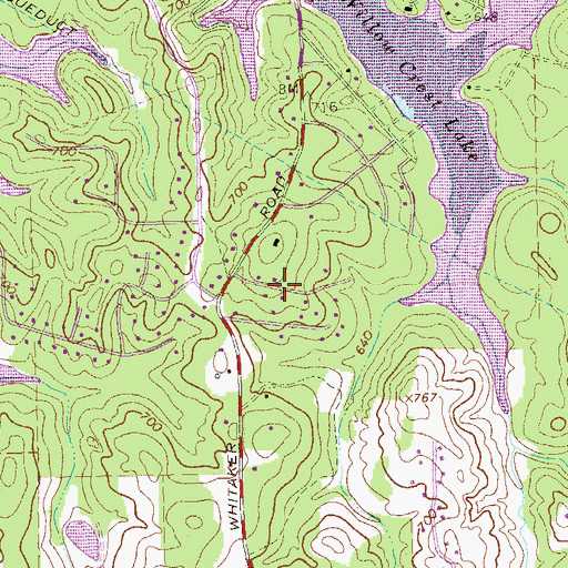 Topographic Map of Brookwood, GA