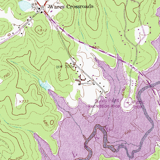 Topographic Map of Cameron Cove, GA