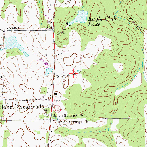 Topographic Map of Colonial Heights, GA