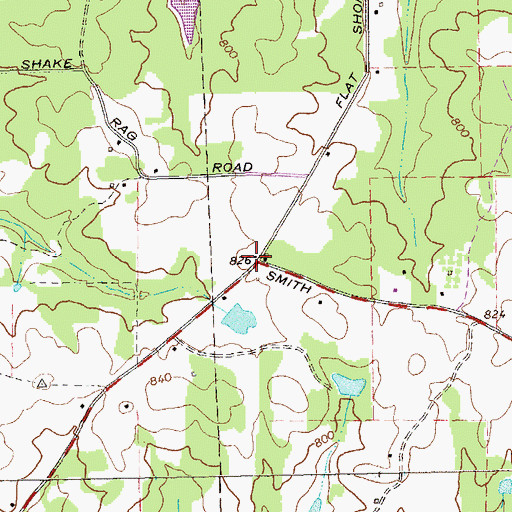 Topographic Map of Floyd Store (historical), GA