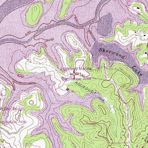 Topographic Map of Highland Marina Recreation Area, GA