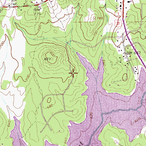 Topographic Map of Lake West Point Estates, GA