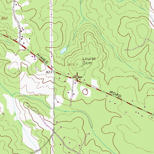 Topographic Map of Louise Church, GA