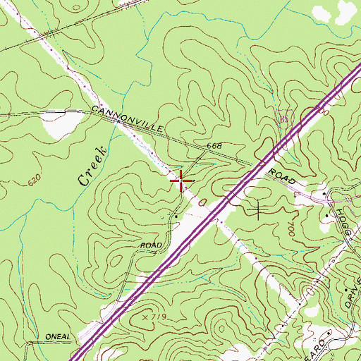 Topographic Map of Smoke Rise, GA
