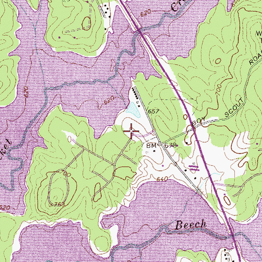 Topographic Map of Stallings, GA