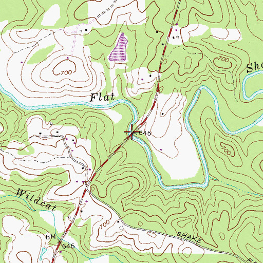 Topographic Map of State Bridge, GA