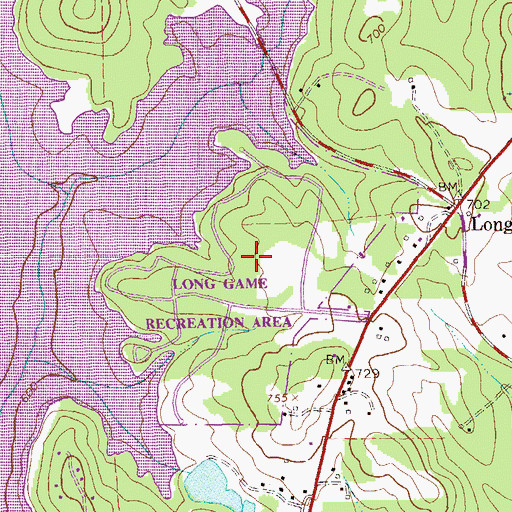 Topographic Map of Tyler Estates, GA