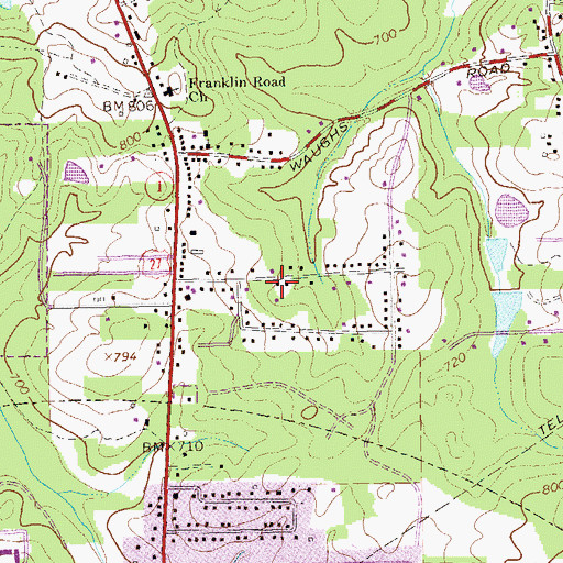 Topographic Map of United Pentecostal Church, GA
