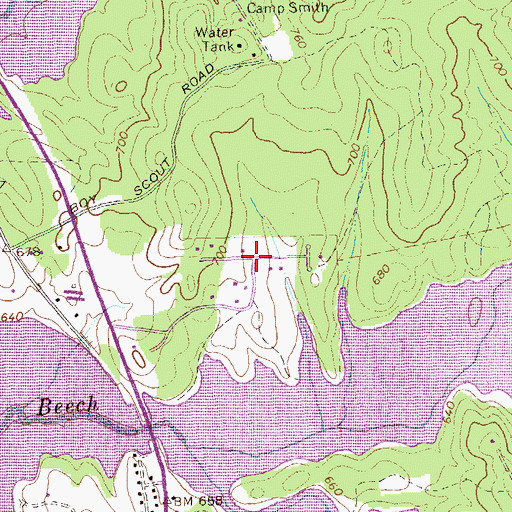 Topographic Map of View Pointe, GA