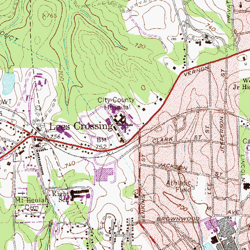 Topographic Map of Wellstar West Georgia Medical Center, GA