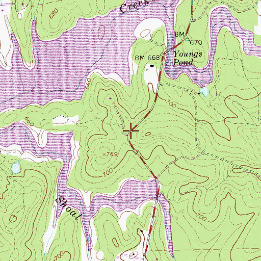 Topographic Map of West Wind, GA