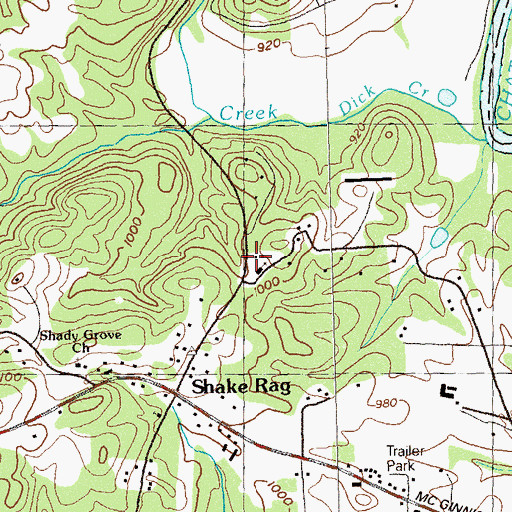 Topographic Map of Alberta Church, GA