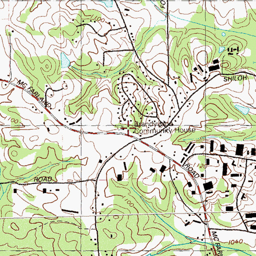 Topographic Map of Brandywine Baptist Church, GA