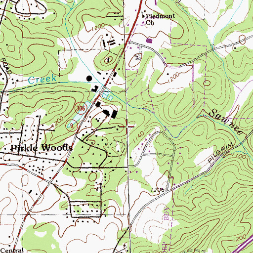 Topographic Map of Forsyth County, GA