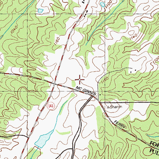 Topographic Map of Johns Creek Technology Park, GA