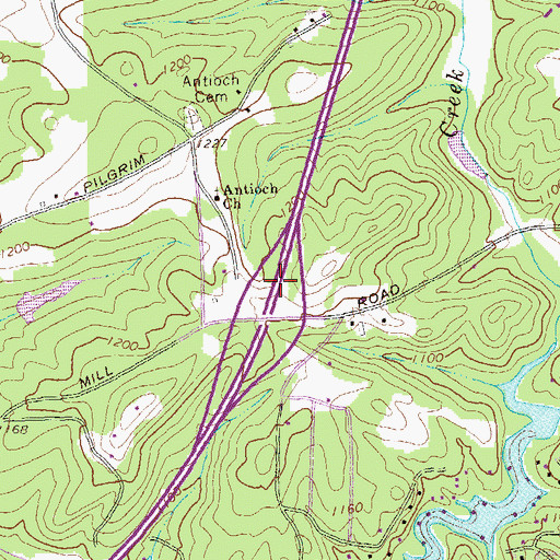 Topographic Map of Lanier Four Hundred Industrial Park, GA
