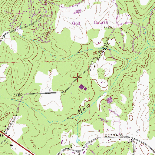 Topographic Map of Marcus Elementary School, GA