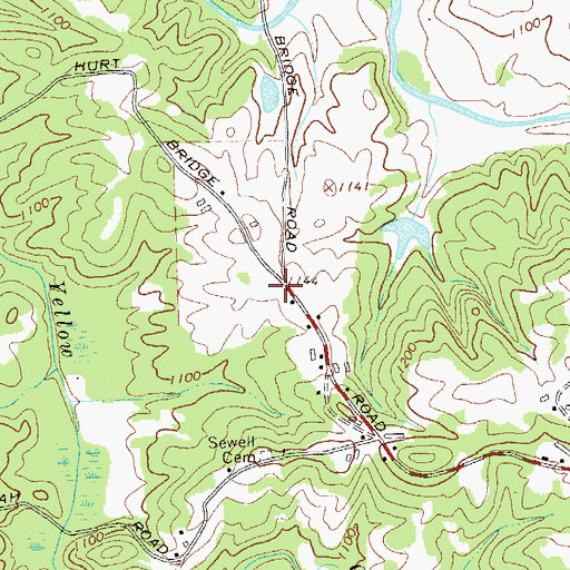 Topographic Map of Mission Church, GA