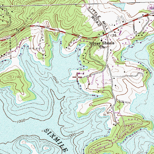 Topographic Map of Mount Zion Access Point, GA
