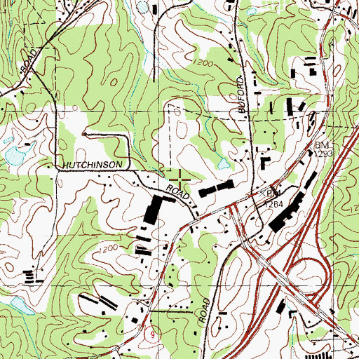 Topographic Map of North Four Hundred Industrial Park, GA