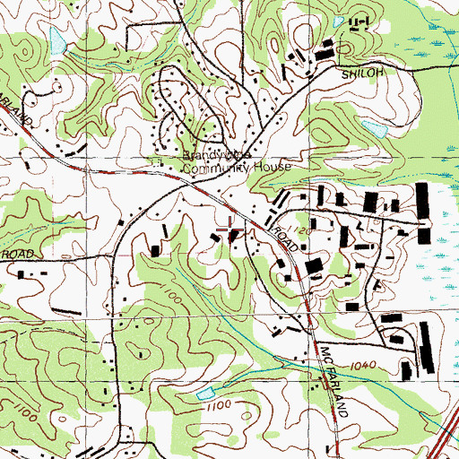 Topographic Map of Trotters Creek Industrial Park, GA