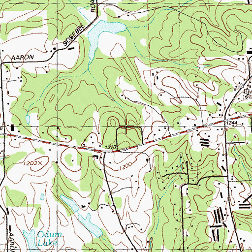 Topographic Map of Twenty West Industrial Park, GA