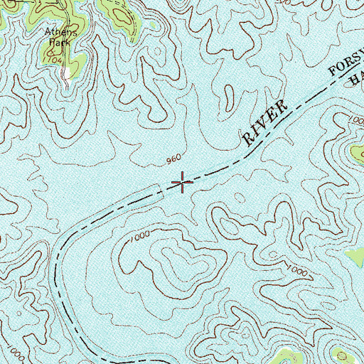 Topographic Map of Winns Ferry (historical), GA