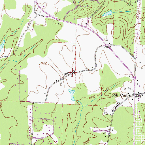 Topographic Map of Airport Grove, GA