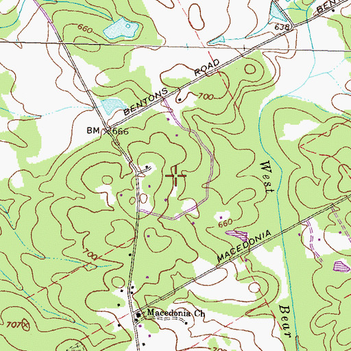 Topographic Map of Avalon, GA