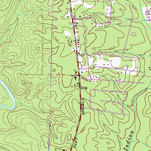 Topographic Map of Bethel Grove Baptist Church, GA