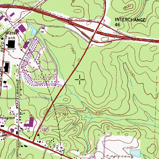 Topographic Map of Brentwood, GA