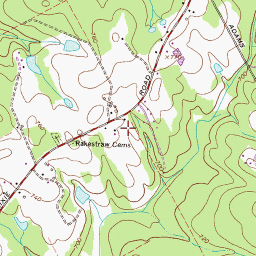Topographic Map of Brookwood East, GA