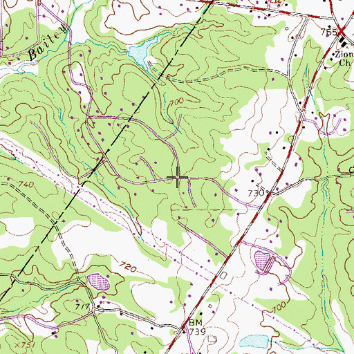 Topographic Map of Buckingham, GA