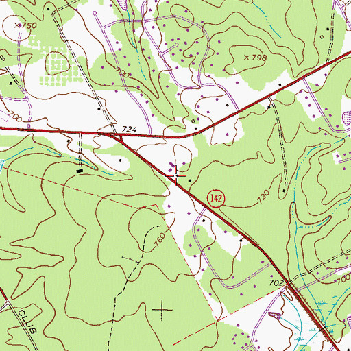 Topographic Map of Covington Christian Church, GA