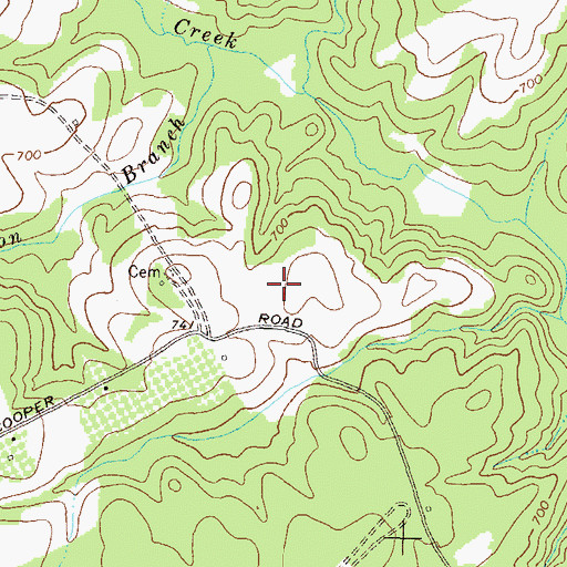 Topographic Map of Deer Track, GA