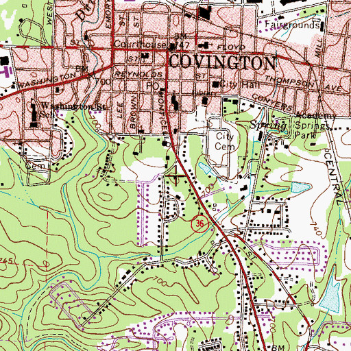 Topographic Map of Dixie Manor, GA