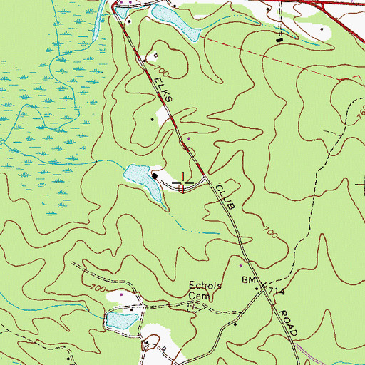 Topographic Map of Elk Ridge, GA
